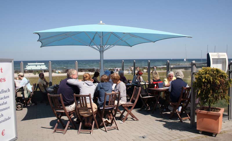 Backfisch am Strand